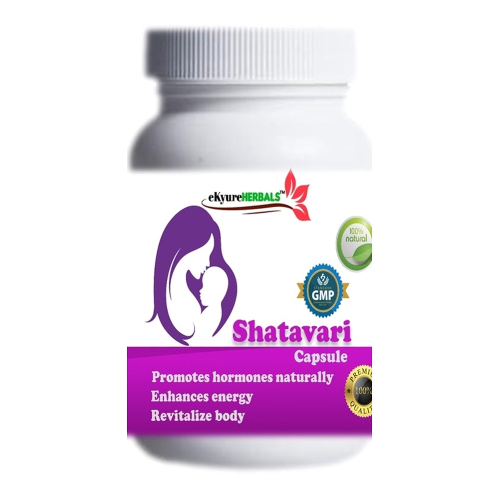 eKyure Herbals Shatavari Extract 500 mg Capsule